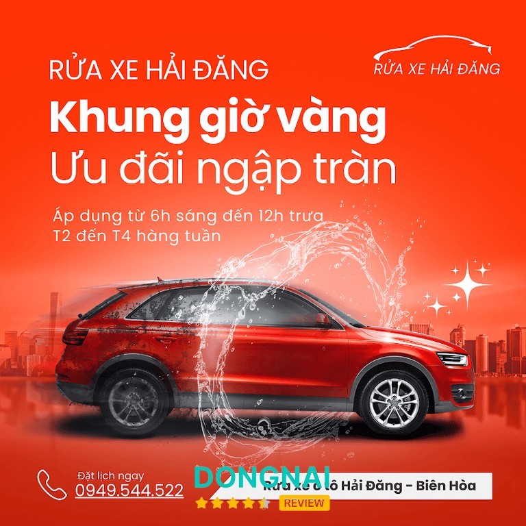 Rửa xe ô tô Hải Đăng Tân Triều