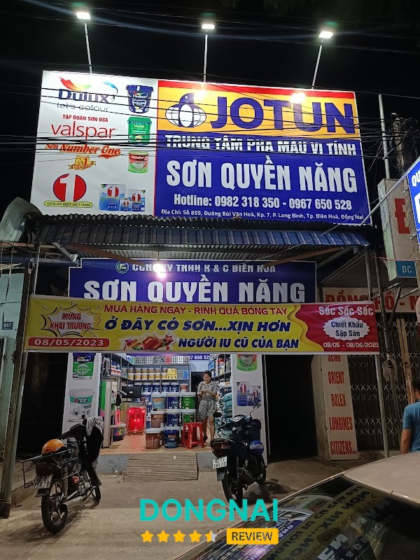 Trung tâm pha màu sơn Quyền Năng Đồng Nai