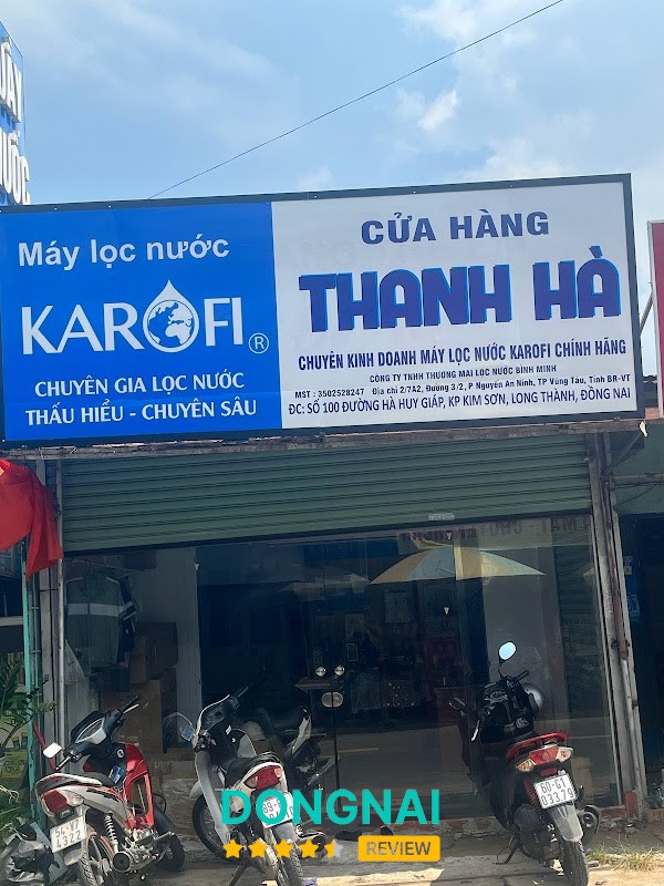 Đại Lý Máy Lọc Nước Thanh Hà Karofi tại Long Thành