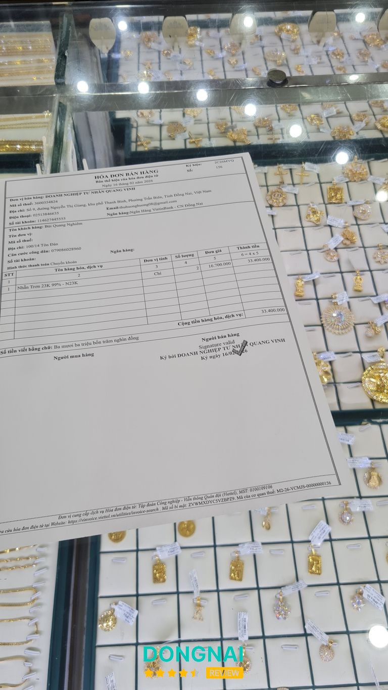 Tiệm Vàng Quang Vinh Trấn Biên