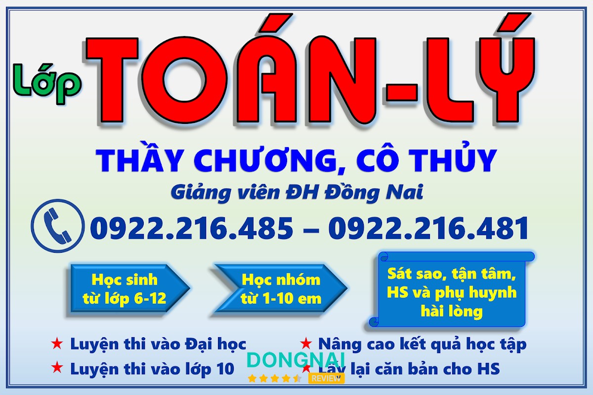 Lớp luyện thi ĐH, lớp 10, Toán - Lý thầy Chương cô Thủy hình ảnh 3